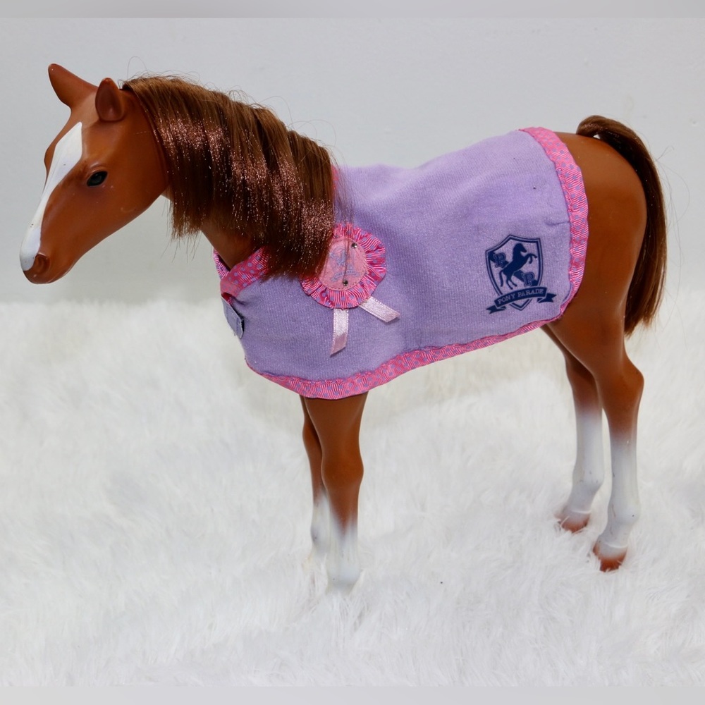Our Generation Horse 18” Doll Brown Pony w/ Pink Blanket Battat Toy